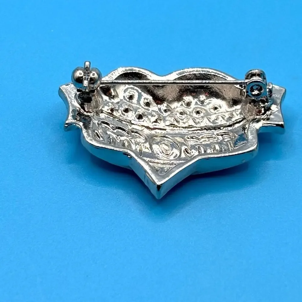 Pink Heart‎ 'Mom' Brooch
